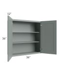 Woodland Green Shaker 24" 2-Drawer Base Cabinet