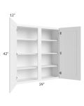 Frosted White Shaker 39x42 Wall Cabinet