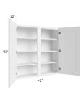 Frosted White Shaker 42x42 Wall Cabinet