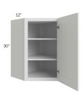 Frosted White Shaker 24x30 Diagonal Corner Wall Cabinet