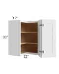 Alpine White Shaker 24x30 Wall Corner Unit 