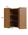 Artisan Walnut Shaker 24x36 Wall Corner Unit