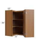 Portland Walnut 24x36 Wall Corner Unit