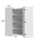 Dakota White 24x42 Wall Corner Unit