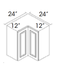 Dakota White 24x42 Wall Corner Unit